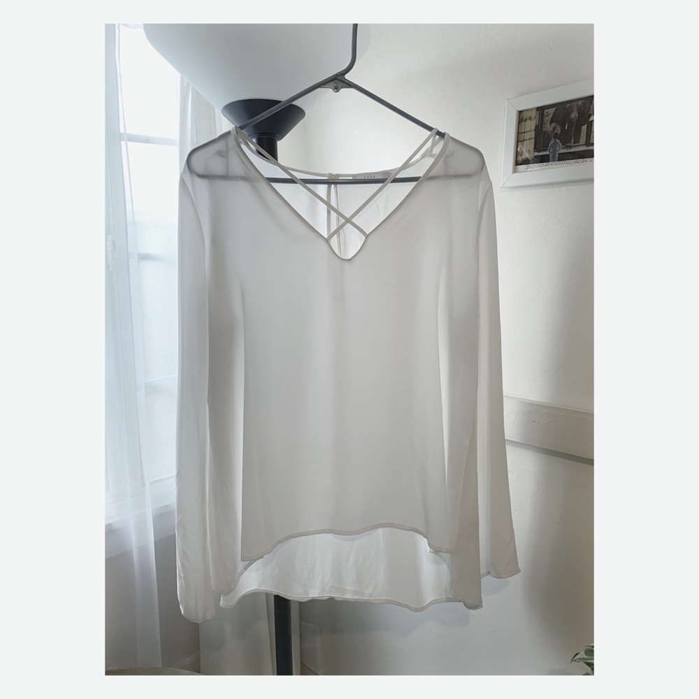 Nordstrom Lush White Blouse